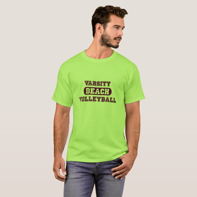 T-shirt Volleyball de plage de fac (Devant entier)