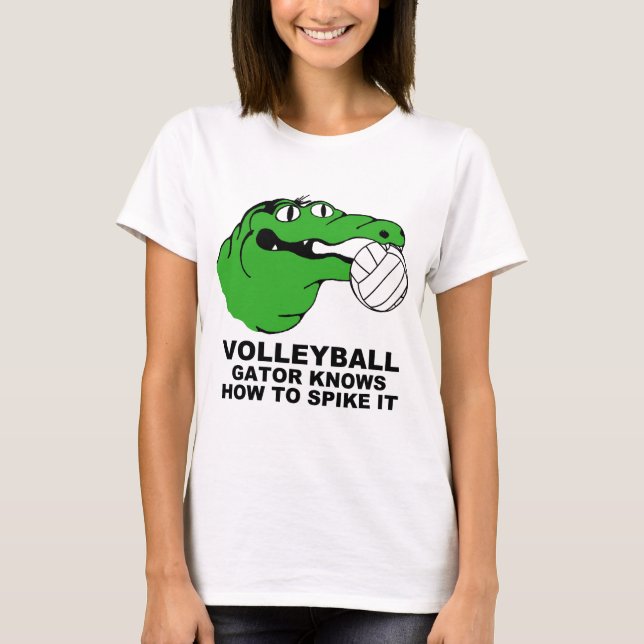 T-shirt VOLLEYBALL de vitesse d'alligator (Devant)
