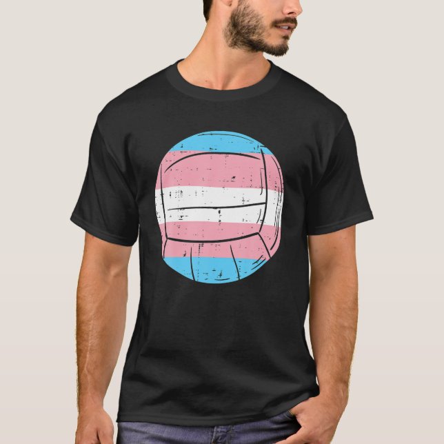 T-shirt Volleyball Drapeau Transgenre Fierté Trans (Devant)