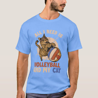 T-shirt Volleyball et mes Amoureux de les chats de chat Ch