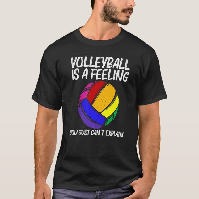 T-shirt Volleyball For Men Women Volleyball Sport Player (Devant)