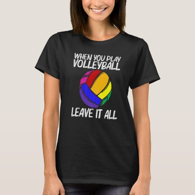 T-shirt Volleyball For Men Women Volleyball Sport Player   (Devant)