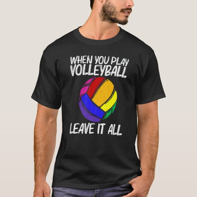 T-shirt Volleyball For Men Women Volleyball Sport Player   (Devant)