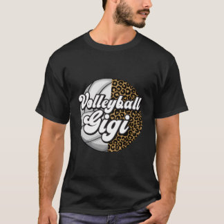 T-shirt Volleyball Gigi Leopard Grandma Gigi Of A Volleyba