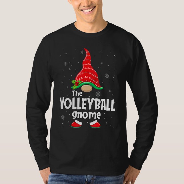 T-shirt Volleyball Gnome Matching Family Group Christmas P (Devant)