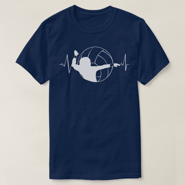 T-shirt Volleyball Heartbeat 6 (Design devant)
