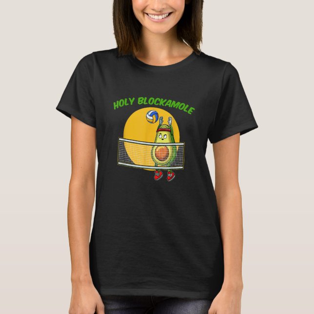 T-shirt Volleyball Holy Guacamole Player Blocker Avocado F (Devant)