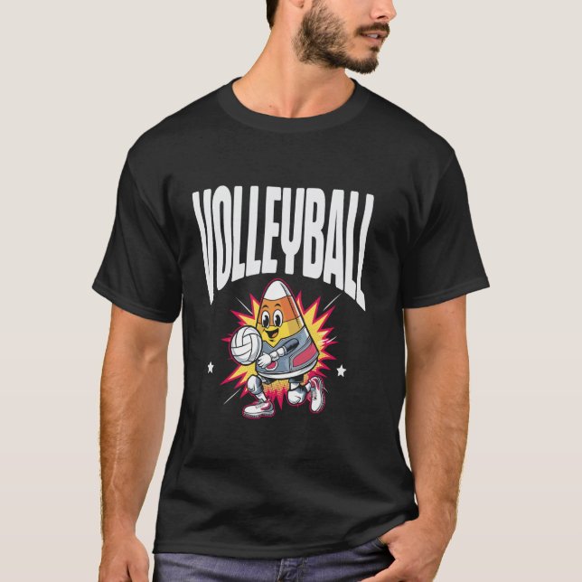 T-shirt Volleyball Joyeuse veille d'Halloween (Devant)