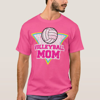 T-shirt Volleyball Maman Amusante Mères Filles Filles Femm