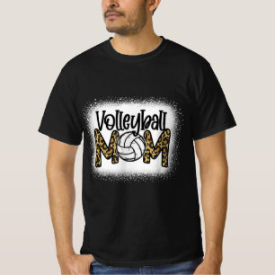T-shirt Volleyball Maman Femmes Leopard mignon Bleached Fu