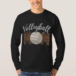 T-shirt Volleyball Maman Leopard Drôle Sport Ball Maman Mè