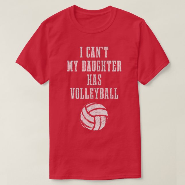 T-shirt Volleyball Maman Papa Je Ne Peux Pas Fille Hast Vo (Design devant)