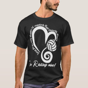 T-shirt Volleyball Maman Papa Je suis en train de lever le
