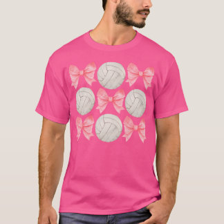 T-shirt Volleyball Mom Sister Tween n Girl Girly Pink Bow 