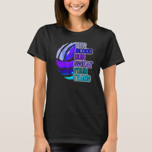 T-shirt Volleyball Motivation Notre Sang Notre Sueur Votre