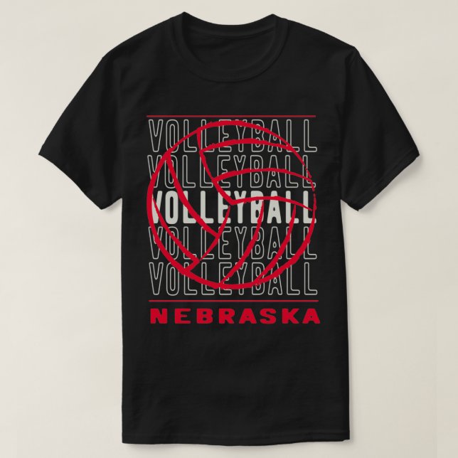 T-shirt Volleyball Nebraska (Design devant)