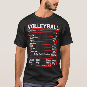 T-shirt Volleyball Nutrition Facts 2