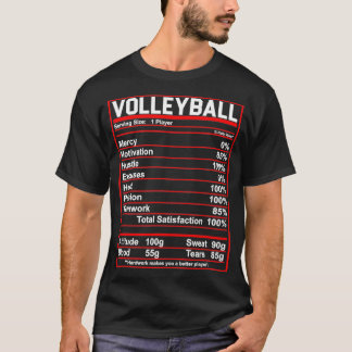 T-shirt Volleyball Nutrition Facts 2