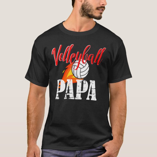 T-shirt Volleyball Papa Volleyball (Devant)