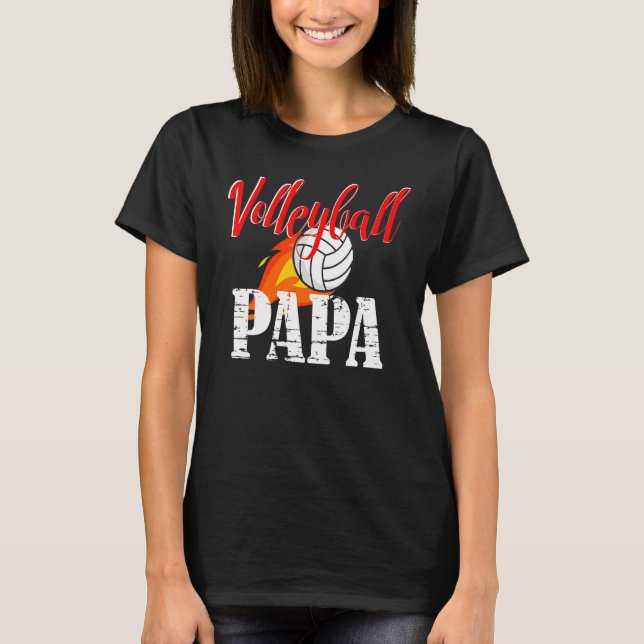 T-shirt Volleyball Papa Volleyball (Devant)