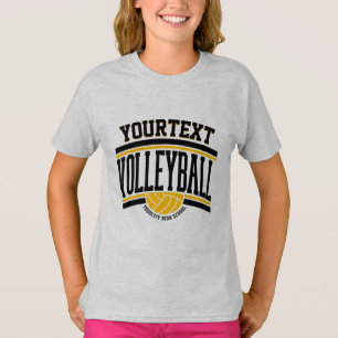 T-shirt Volleyball Personnalisé Équipe Scolaire Joueur NOM