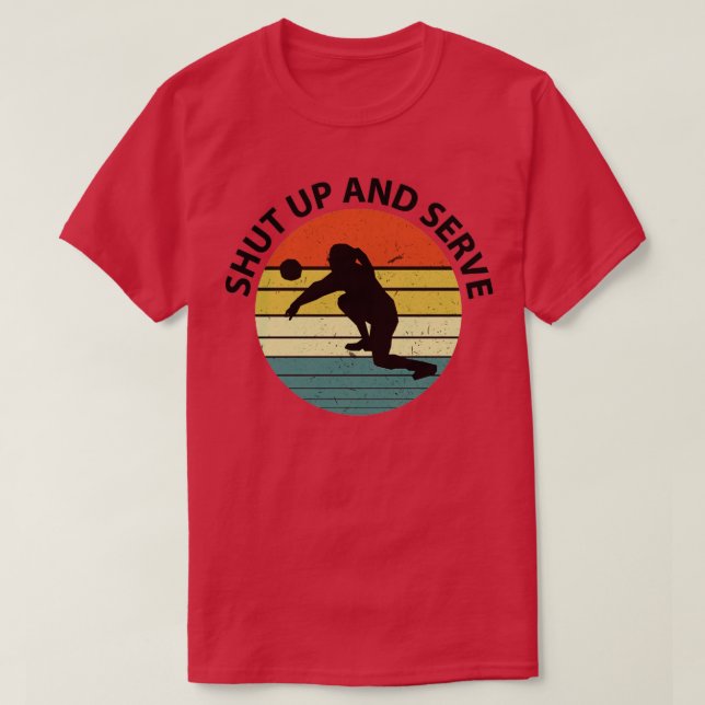 T-shirt Volleyball Retro style déprimé (Design devant)