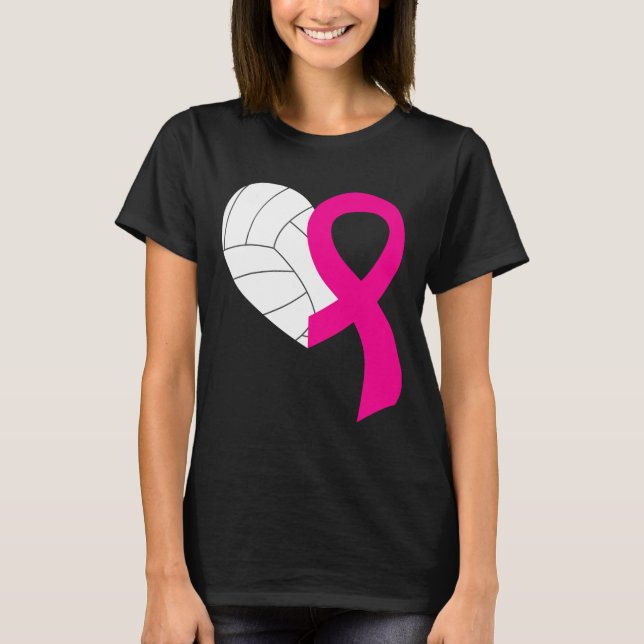 T-shirt Volleyball rose ruban Cool Cancer du sein Prix (Devant)