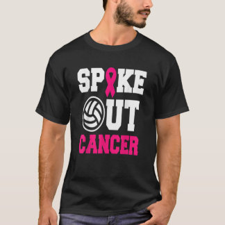 T-shirt Volleyball rose Ruban Sensibilisation au cancer du