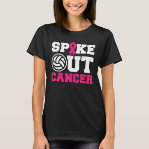 T-shirt Volleyball Ruban Rose Sensibilisation au Cancer du