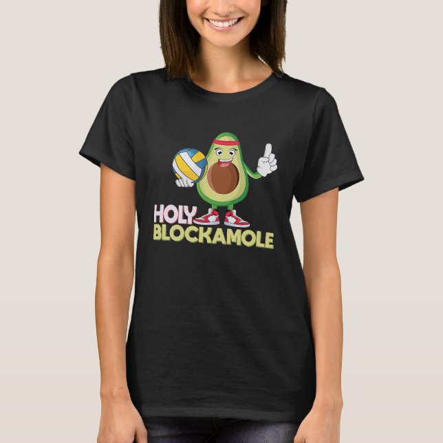 T-shirt Volleyball Saint Blockamole Avocado Vegan (Devant)