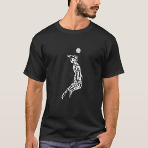 T-shirt Volleyball Silhouette Drôle Joueur Vball Été Sp