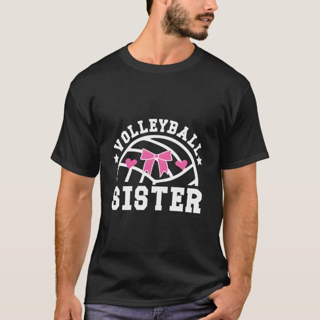 T-shirt Volleyball Sister Of A Volleyball Player Volleybal (Devant)