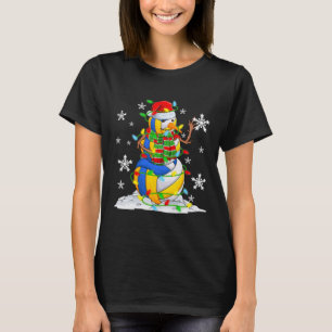 T-shirt Volleyball Snowman Noël Arbre Lumières Noël Pjs
