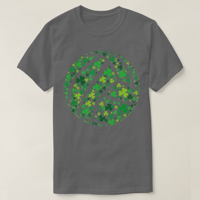 T-shirt Volleyball St Patricks Day Shamrock Clover Irish G (Design devant)