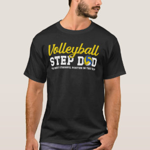 T-shirt Volleyball Step-Papa Funny Volleyball Player Step-