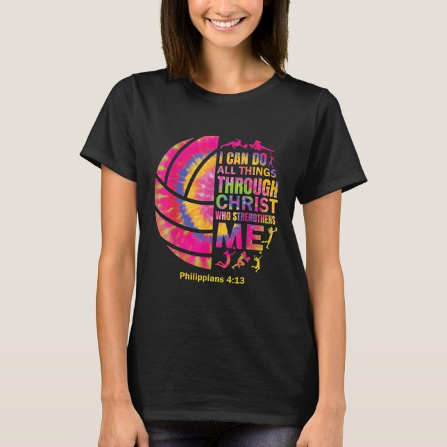 T-shirt Volleyball T Chemise Ado Filles Femmes Christian C (Devant)