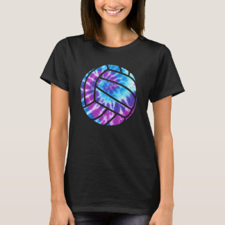 T-shirt Volleyball Tie Dye Blue Purple Adolescentes Filles