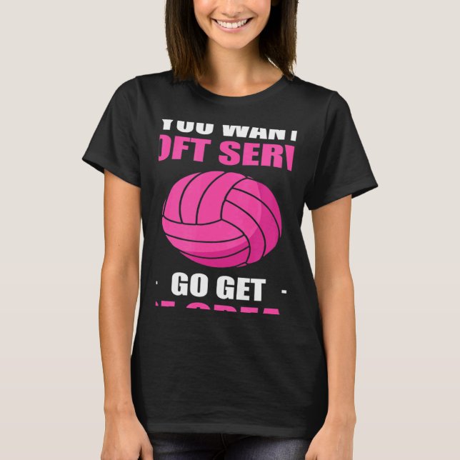 T-shirt Volleyball Vous Désirez Une Glace À Servir Douce H (Devant)
