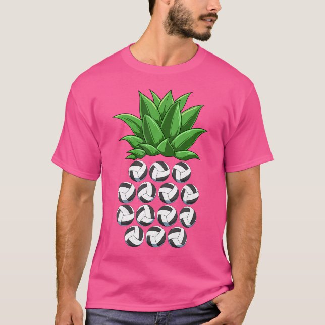 T-shirt Volleyballs d'ananas Volleyballs de forme d'ananas (Devant)