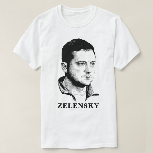 T-shirt Volodymyr Zelensky Art Ukraina   (Design devant)