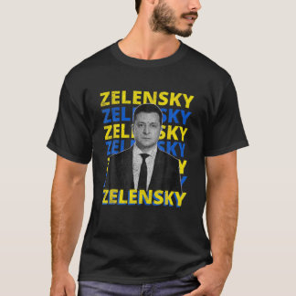 T-shirt Volodymyr Zelensky Président De L'Ukraine Soutien 