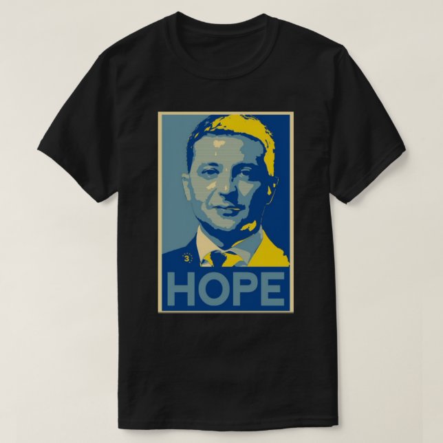 T-shirt Volodymyr Zelensky Président d'Ukraine (Design devant)