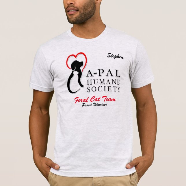 T-shirt Volontaire de logo d'APAL - coutume/nom (Devant)