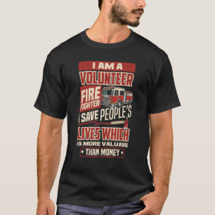 T-shirt Volontaire Pompier Pompier Pompier pompier Je Sauv