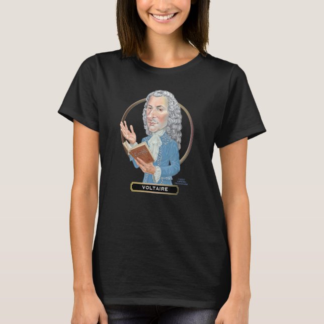 T-shirt Voltaire Le Grand Écrivain Français (Devant)