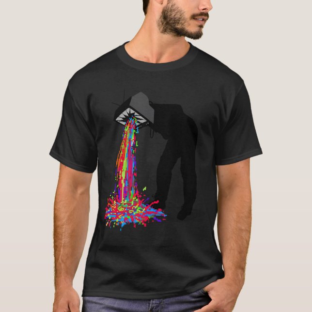 T-shirt Vomi de pixels (Devant)