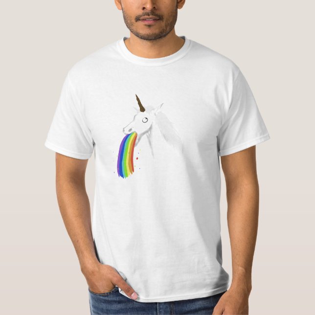 T-shirt vomissant de licorne (Devant)