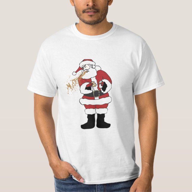 T-shirt vomissant de Père Noël (Devant)