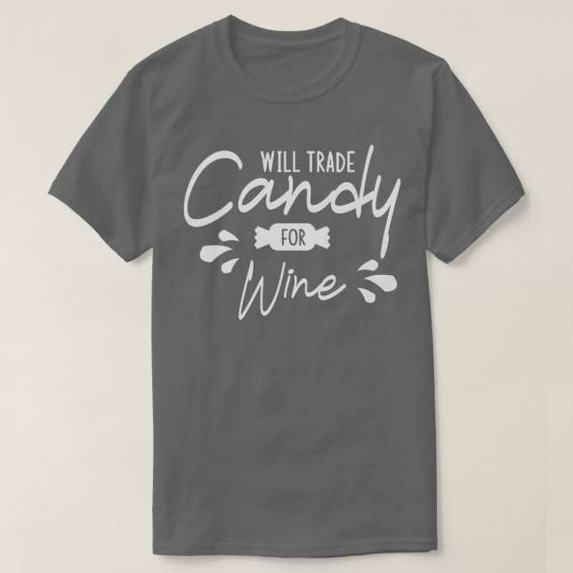 T-shirt Vont Échanger Des Bonbons Pour Le Vin Halloween Ci (Design devant)