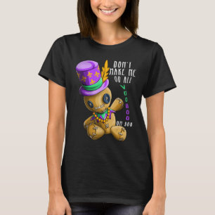 T-shirt Voodoo Doll Mardi Gras Masque Jester perles Casque